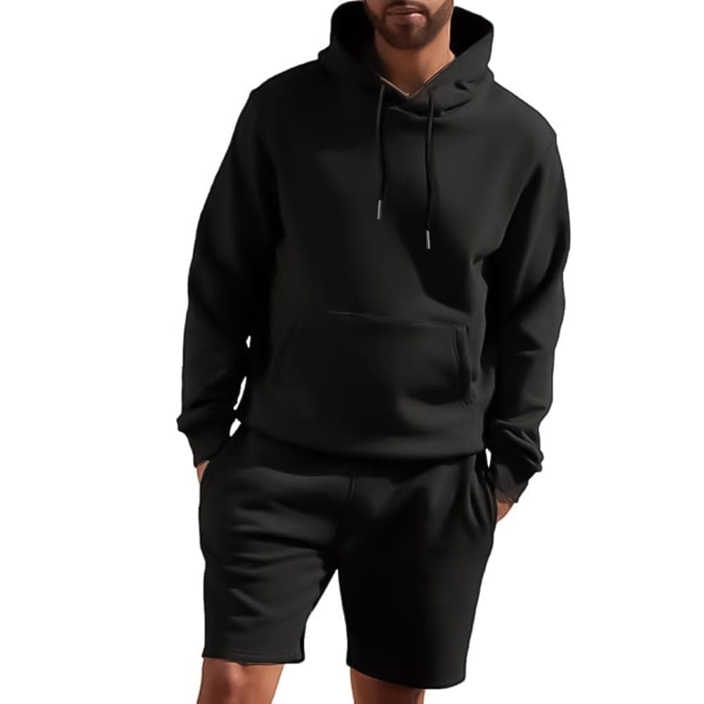 Heavyweight Men's Hoodie Short Sets, Men's Hoodie Short Sets manufacturer