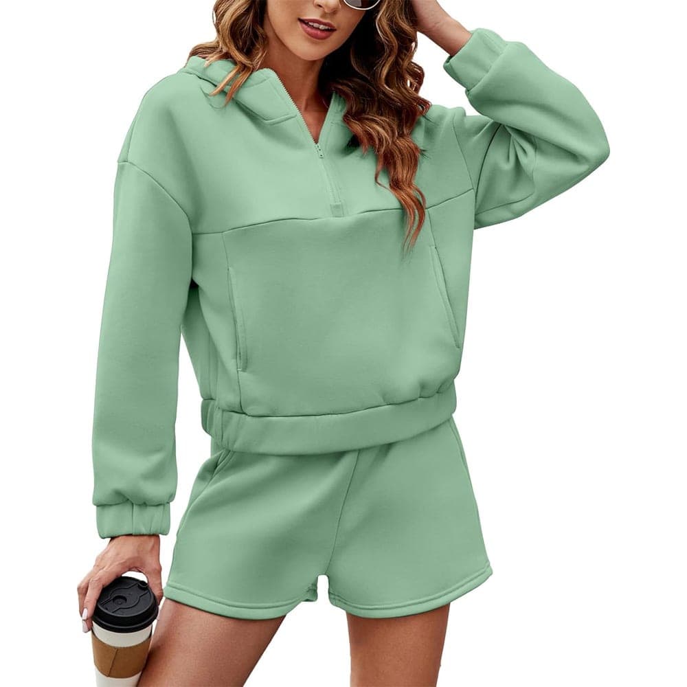 Signature Women's Hoodie Short Sets, Women's Hoodie Short Sets manufacturer